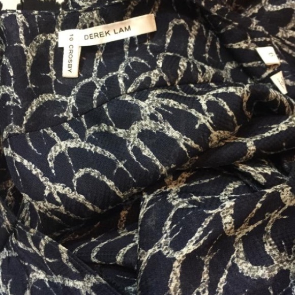 10 Derek Lam Crosby Silk Wrap Blouse Sz 6 - Picture 6 of 8